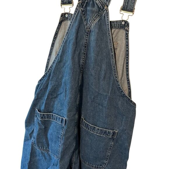 GAP DENIM 90’s Y2k Slouchy shorta medium wash overall shorts size Large denim ov - Picture 8 of 16